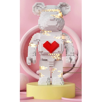 Đồ chơi lắp ráp lego Gấu Bearbrick lớn 73 cm mô hình Ironbrick Iron man Kaws trang trí nhà cửa