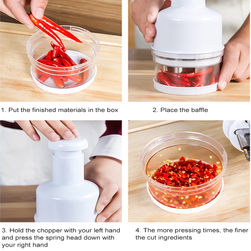 1 Dụng Cụ Cắt Hành Tỏi Bằng Thép Không Gỉ Màu Sắc Ngẫu Nhiên