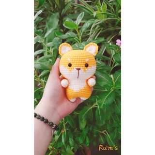 Thú len nhồi bông chó shiba 12cm - 15cm