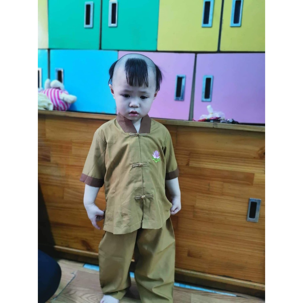 LA HÁN PHỐI BÉ GÁI- SET PHẬT TỬ ĐI LỄ CHÙA BÉ TRAI - ĐỒ LAM ĐI CHÙA