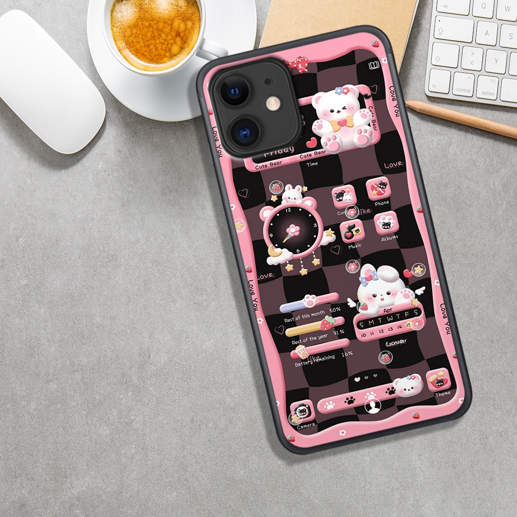 Ốp Lưng  IPHONE 11 - 11 PRO - 11 PROMAX ,  In Hình Gấu Chocolate đáng yêu.