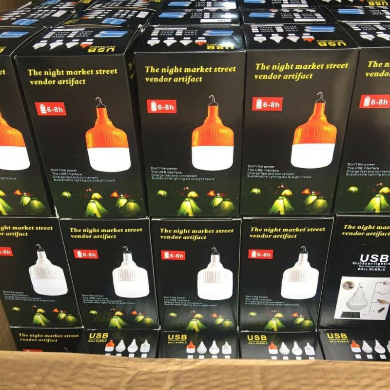 Bóng đèn led tích điện 100W dùng 6h đến 8h.