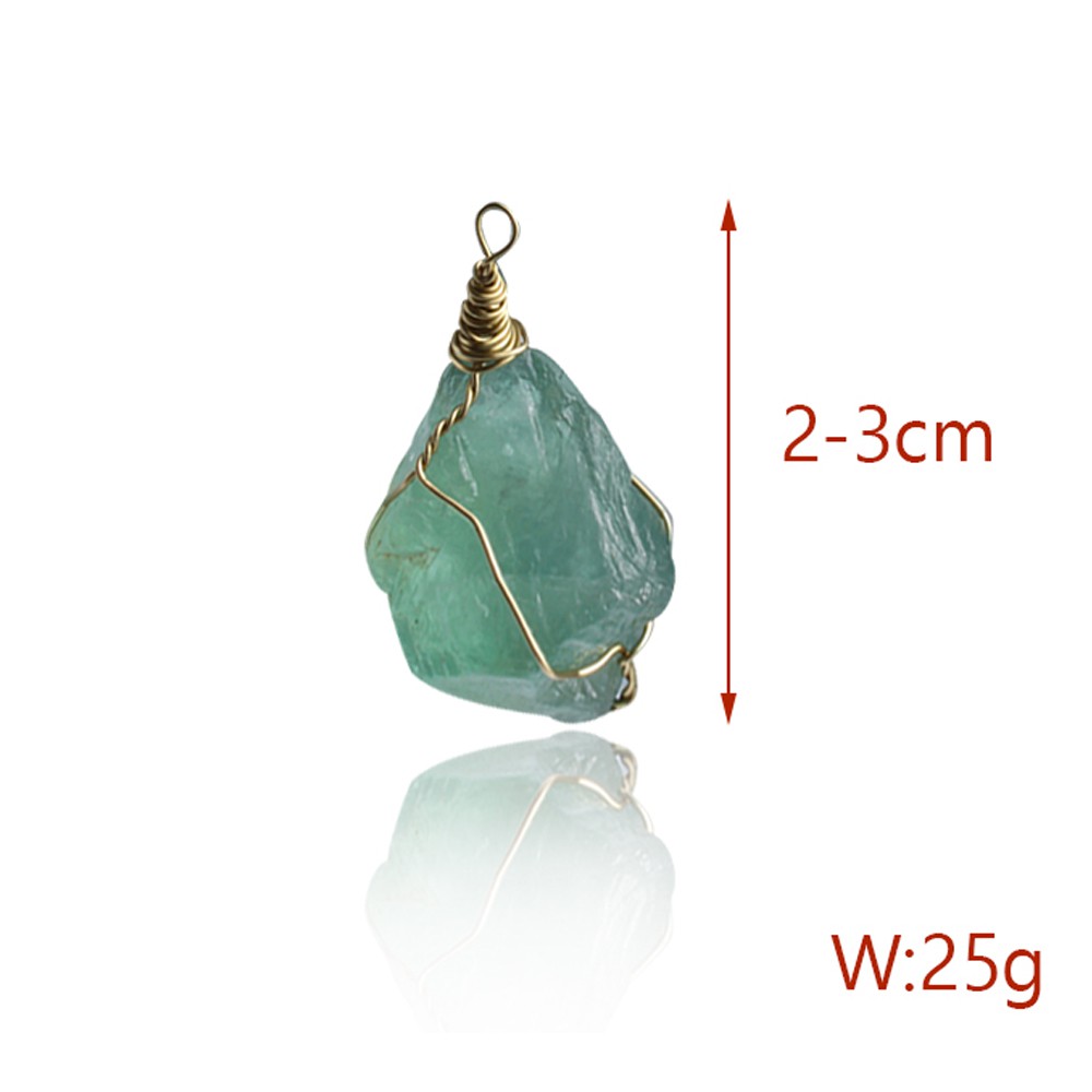 Mặt Dây Chuyền Đá Fluorite Xanh Tự Nhiên 2.5-3cm