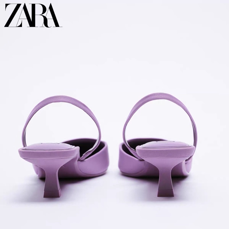 GIÀY CAO GÓT ZARA HỞ GÓT ĐẾ AIRFIT MÀU TÍM