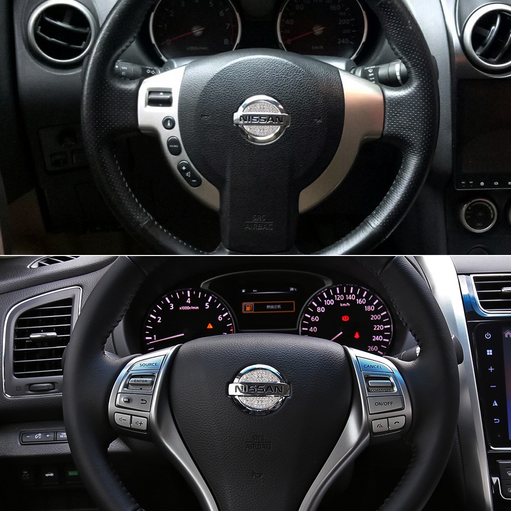 Miếng Dán Logo Trang Trí Vô Lăng Xe Hơi Honda Bmw Đính Pha Lê Lấp Lánh