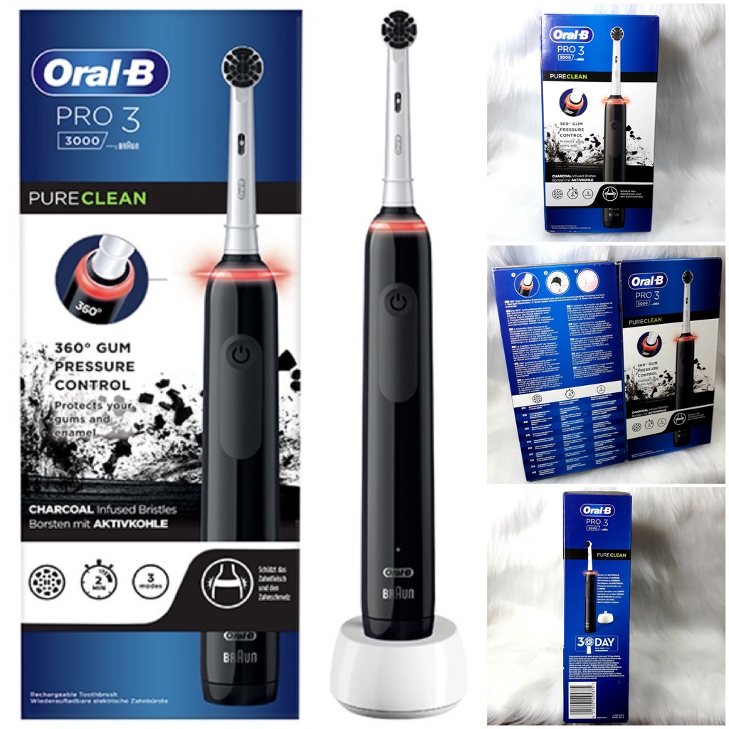 Bàn Chải Điện Oral B Pro 3 3000 Pure Clean/Sensitive/Cross Action Hàng Đức