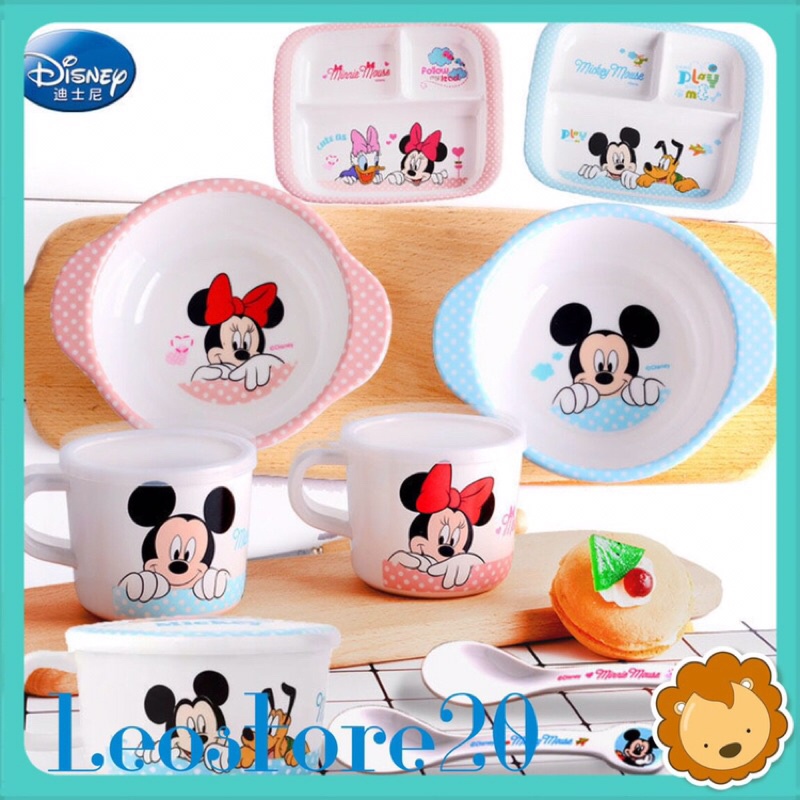 BỘ DỤNG CỤ CHO BÉ ĂN DẶM BẰNG NHỰA MELAMIN AN TOÀN - CHÉN/ BÁT, LY/ CỐC, THÌA/ MUỖNG HÌNH MICKEY