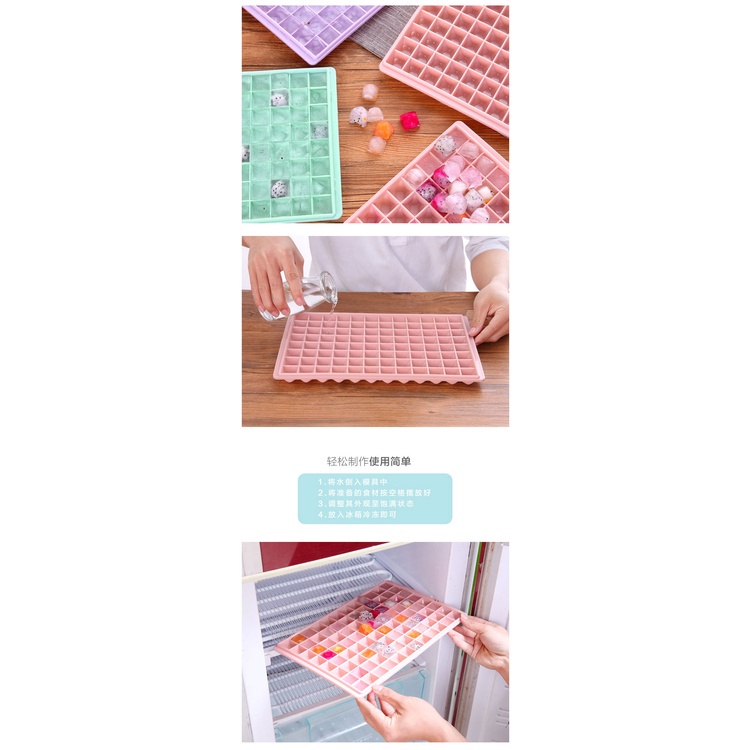 Khay Làm Đá, Thạch Rau Câu 60/96 Viên Hình Kim Cương Nhỏ Từ Nhựa Pvc Cao Cấp Bền Đẹp