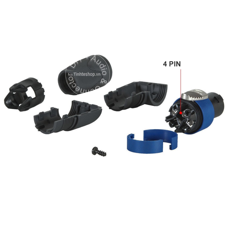 Rắc cắm loa speakon 4pin vuông góc 1 chiếc