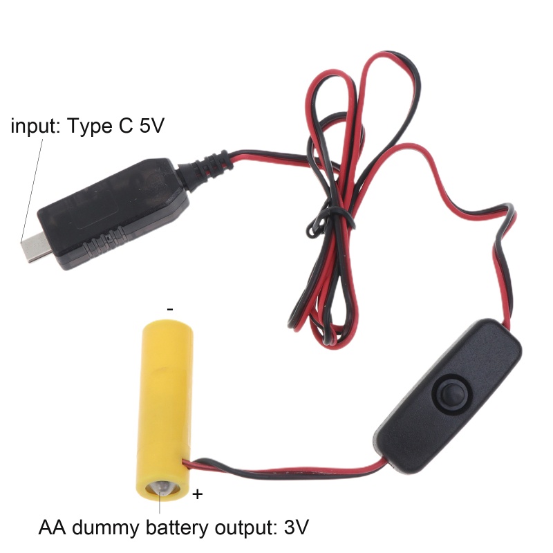 Dây Cáp Nguồn Loại C 1 9m Pin AA 2xAA Có Công Tắc Cho Đèn LED Giáng Sinh