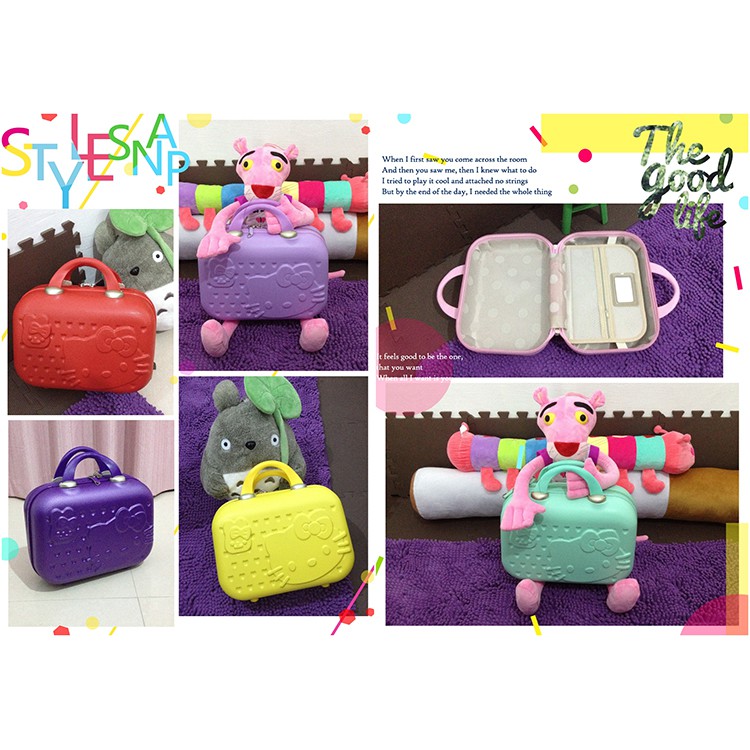 Cốp Hello Kitty hồng phấn, size 14