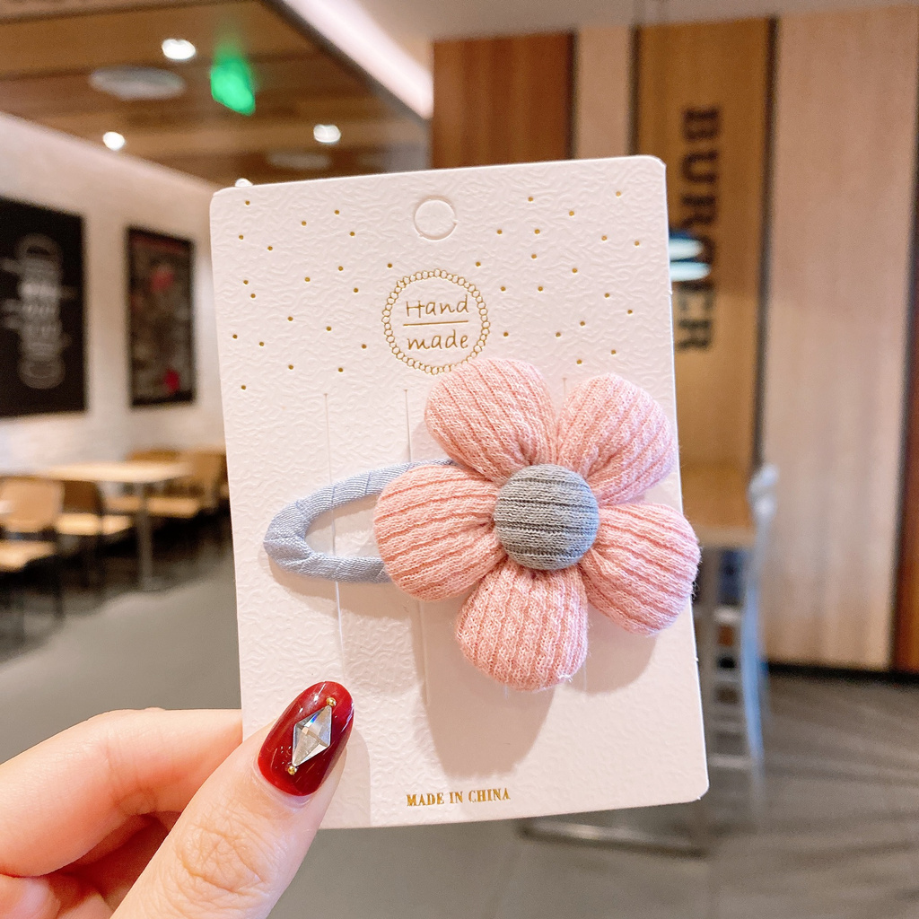 Kẹp Tóc BB Hình Bông Hoa Theo Kiểu Hàn Quốc