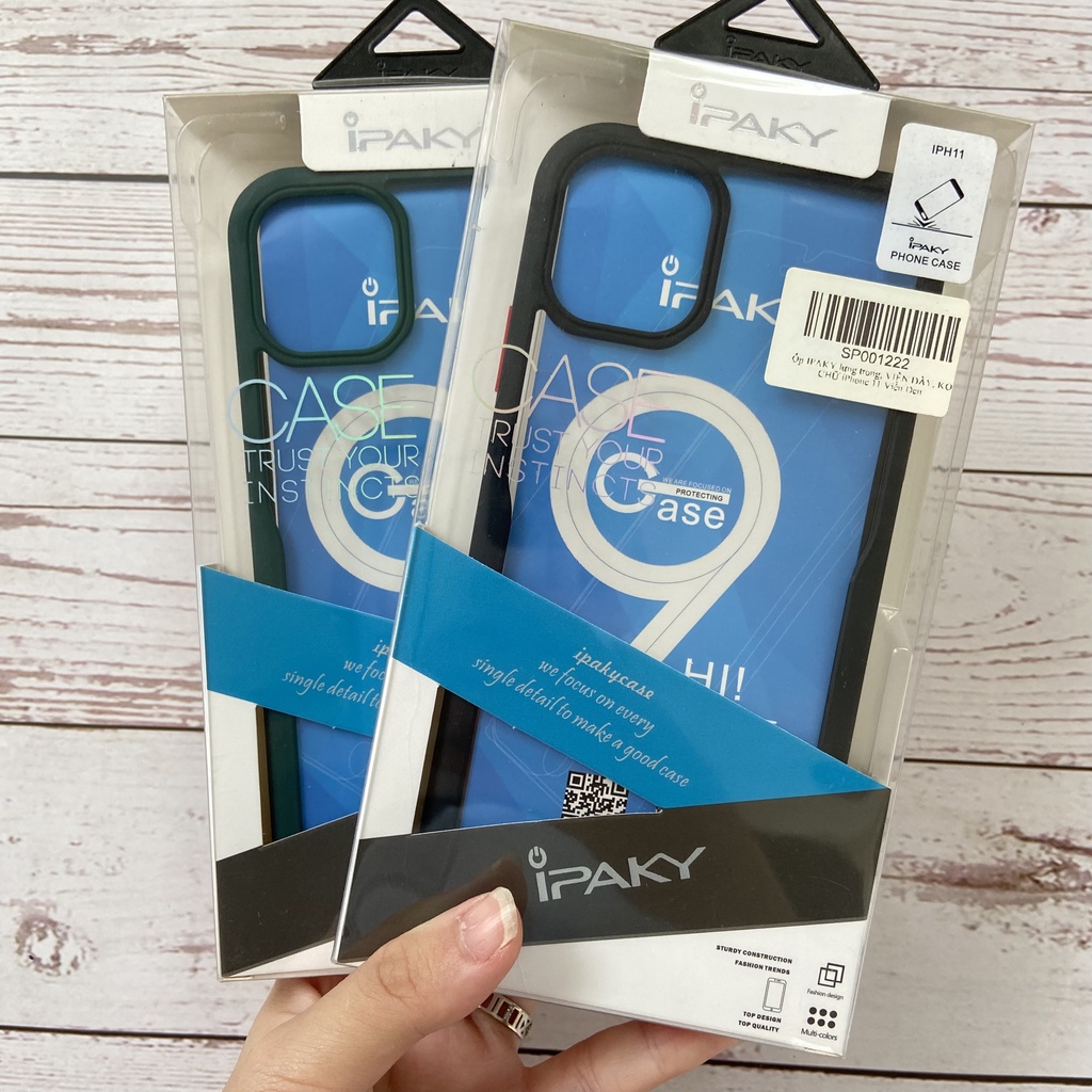 Ốp lưng IPAKY iPhone 11 / 11 Pro / 11 Pro Max - Mặt lưng Trong, Viền Màu