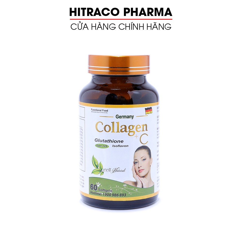 Viên uống đẹp da Collagen +C bổ sung Vitamin A E C giảm nám sạm da Hộp 60 viên