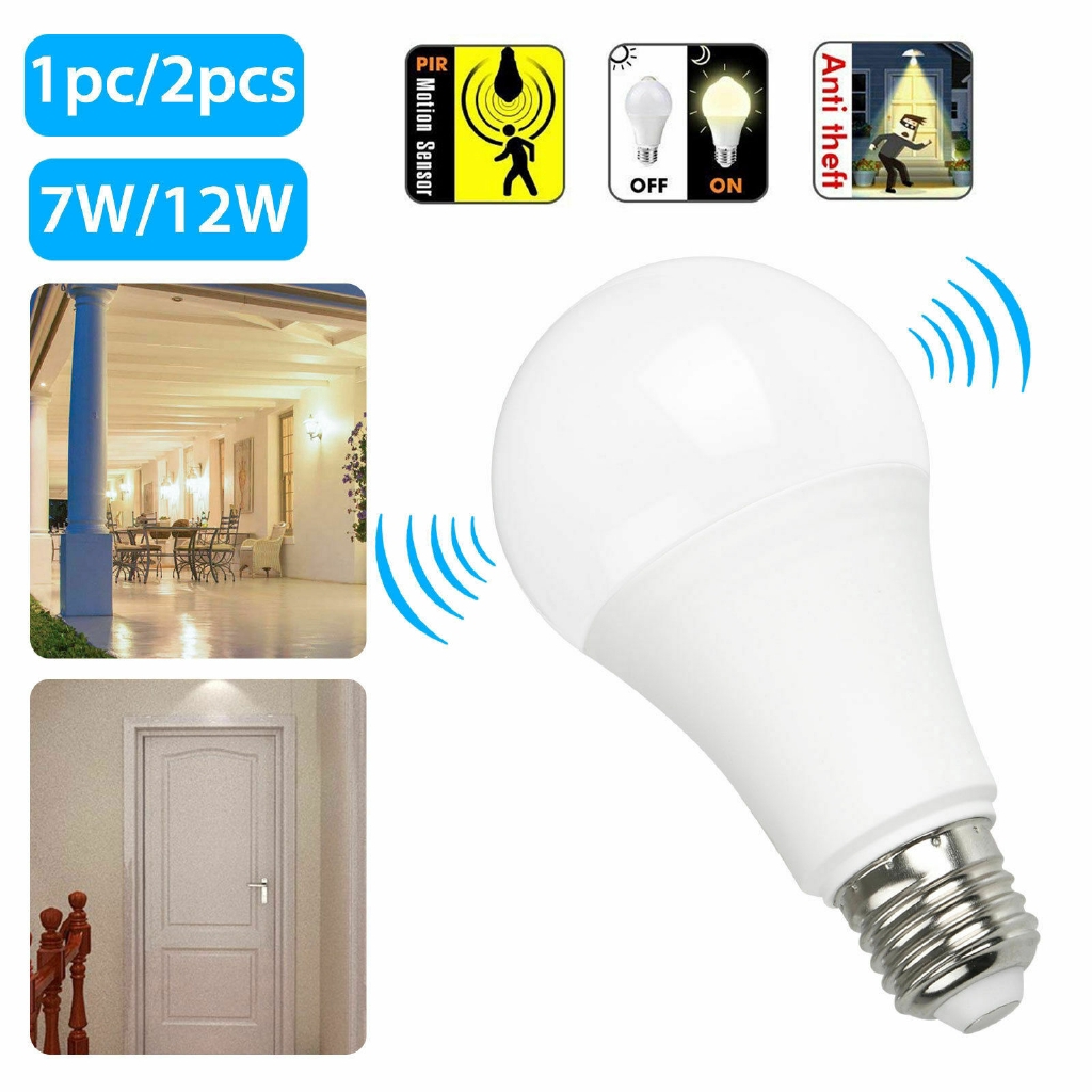 Bóng Đèn Led Cảm Biến Chuyển Động E27 7W 12W