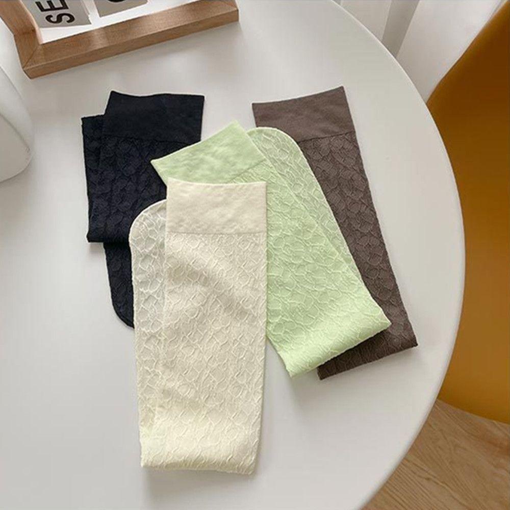 Vớ Nhung Jacquard Dài Qua Gối Thời Trang Cho Nữ