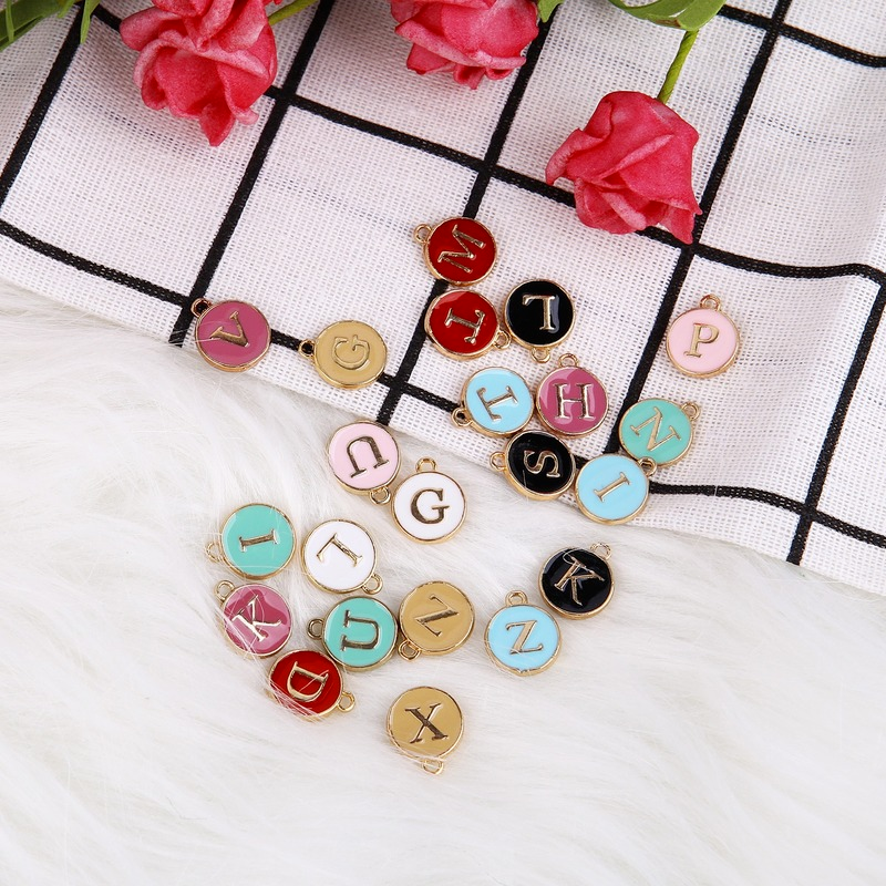 CHARMS Set 26 Mặt Trang Sức Hình Chữ Cái Xinh Xắn