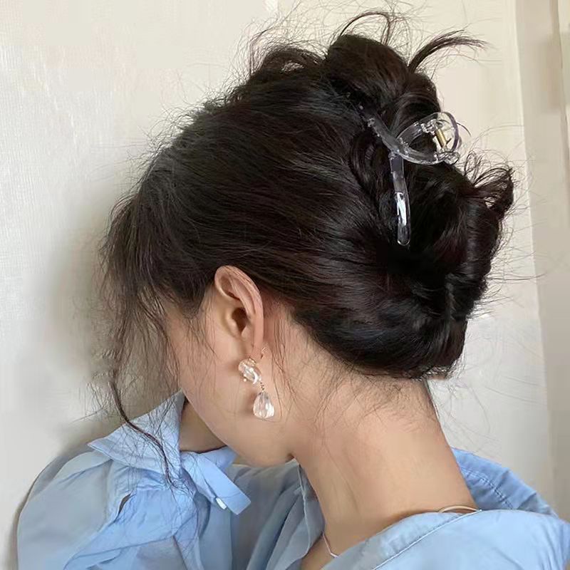 Kẹp Tóc Trong Suốt Hình Cá Mập Phong Cách Hàn Quốc