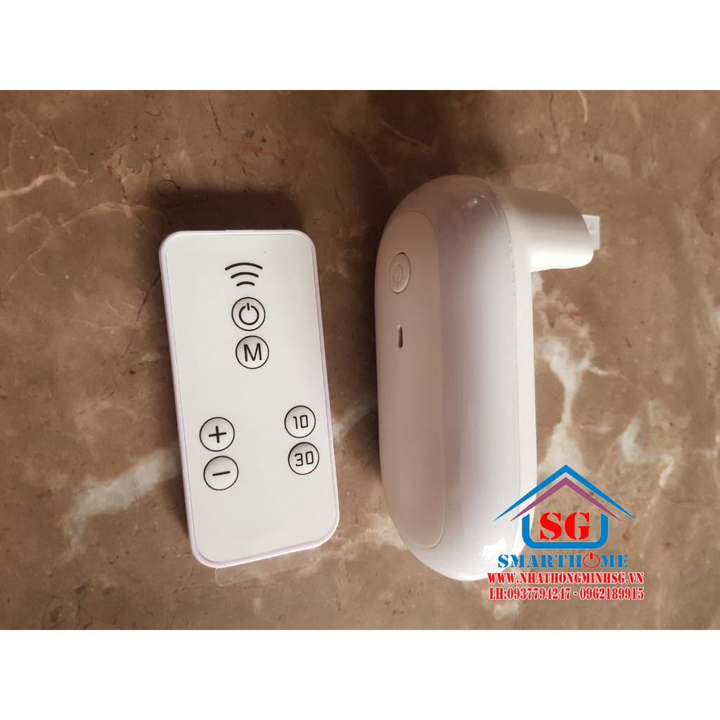 Đèn ngủ điều khiển từ xa bằng remote, 10 cấp độ sáng.