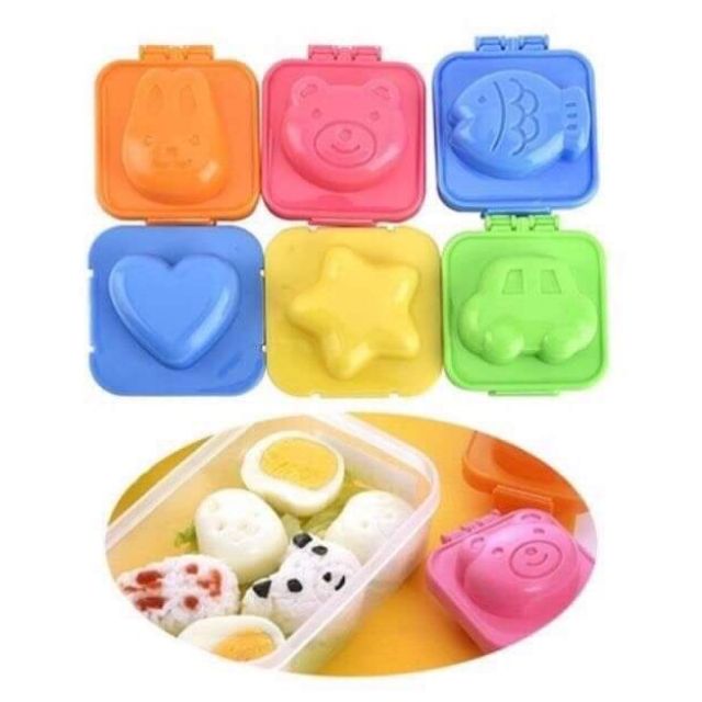 Bộ 6 Khuôn Ép Cơm,... Kiểu Nhật Tạo Hình Đáng Yêu Giúp Bé Thích Thú Khi Ăn Dặm