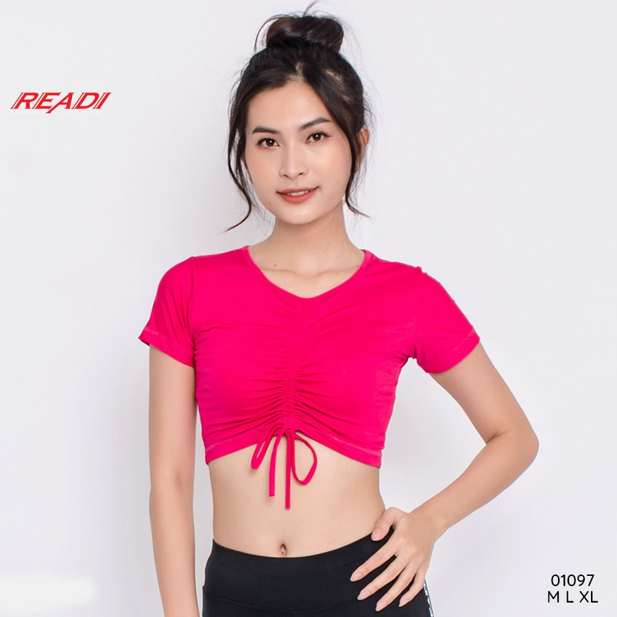 Áo tập gym yoga nữ dáng croptop tay ngắn READI - 01097