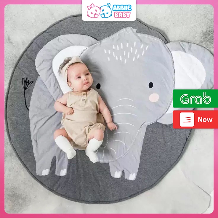 Thảm tròn cho bé nằm chơi cao cấp hàn quốc Annie Baby, thảm nằm chơi, đệm nằm chơi cho bé sơ sinh