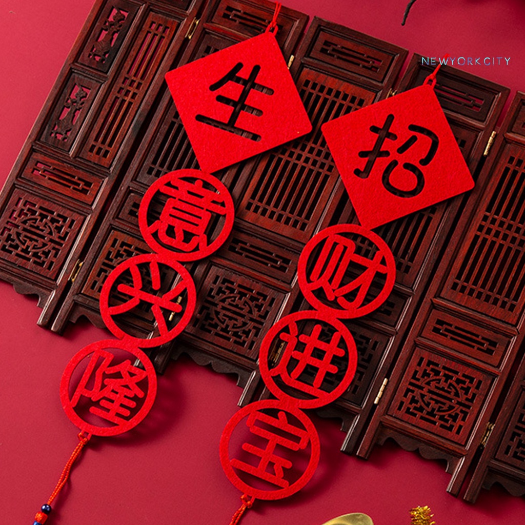 1 set dây treo thắt nút Trung Hoa chống nước màu sáng trang trí năm mới năm mới 2022
