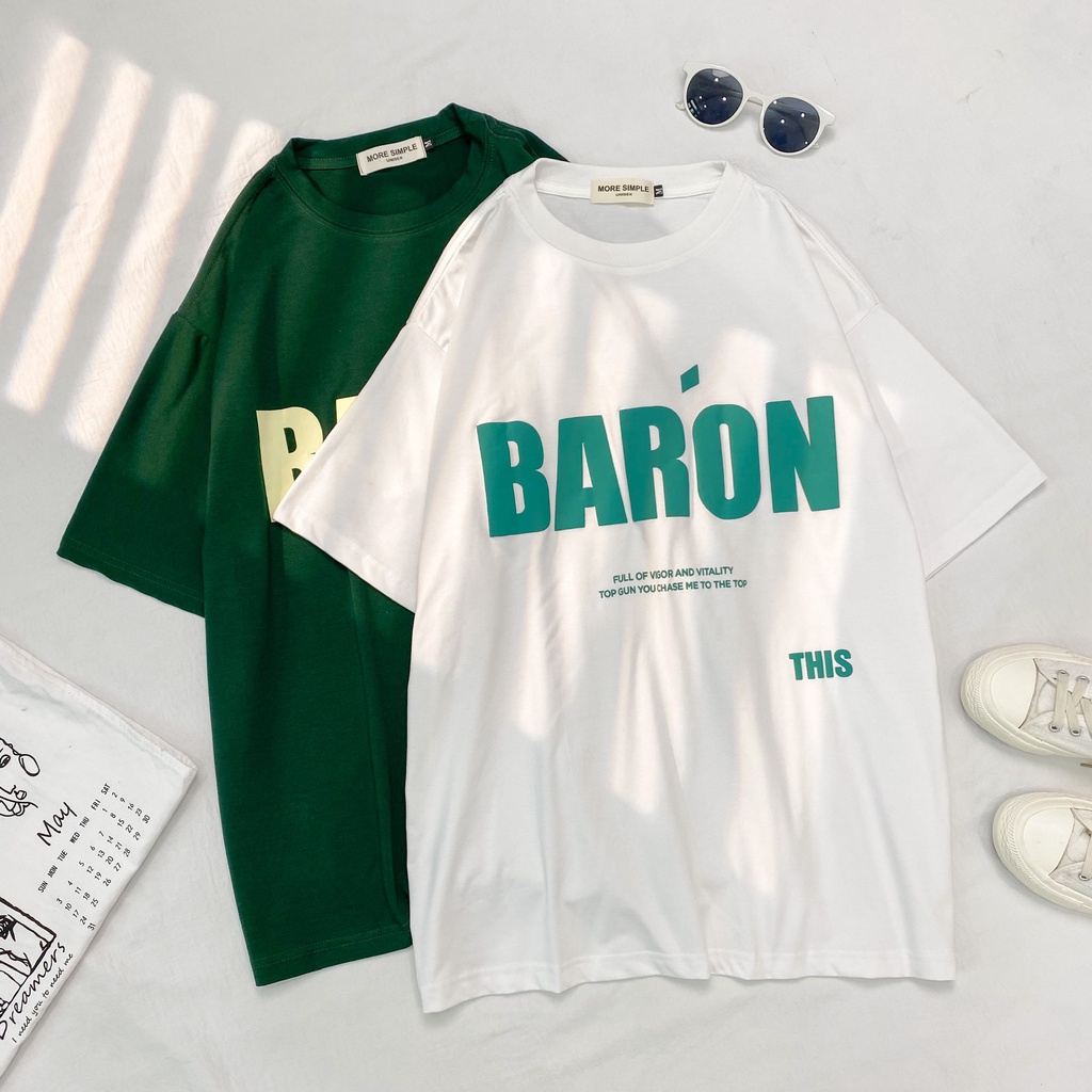 Áo Thun Tay Lỡ BARON Unisex Vải Tici Form Rộng - Tuni Store