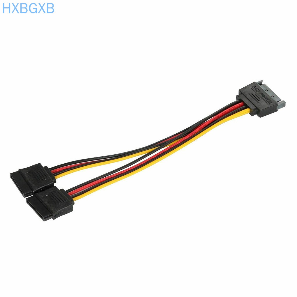 Dây cáp điện SATA chia hình chữ Y 1 kéo 2 chuyển đổi chui cắm sang cổng cắm dùng cho ổ cứng