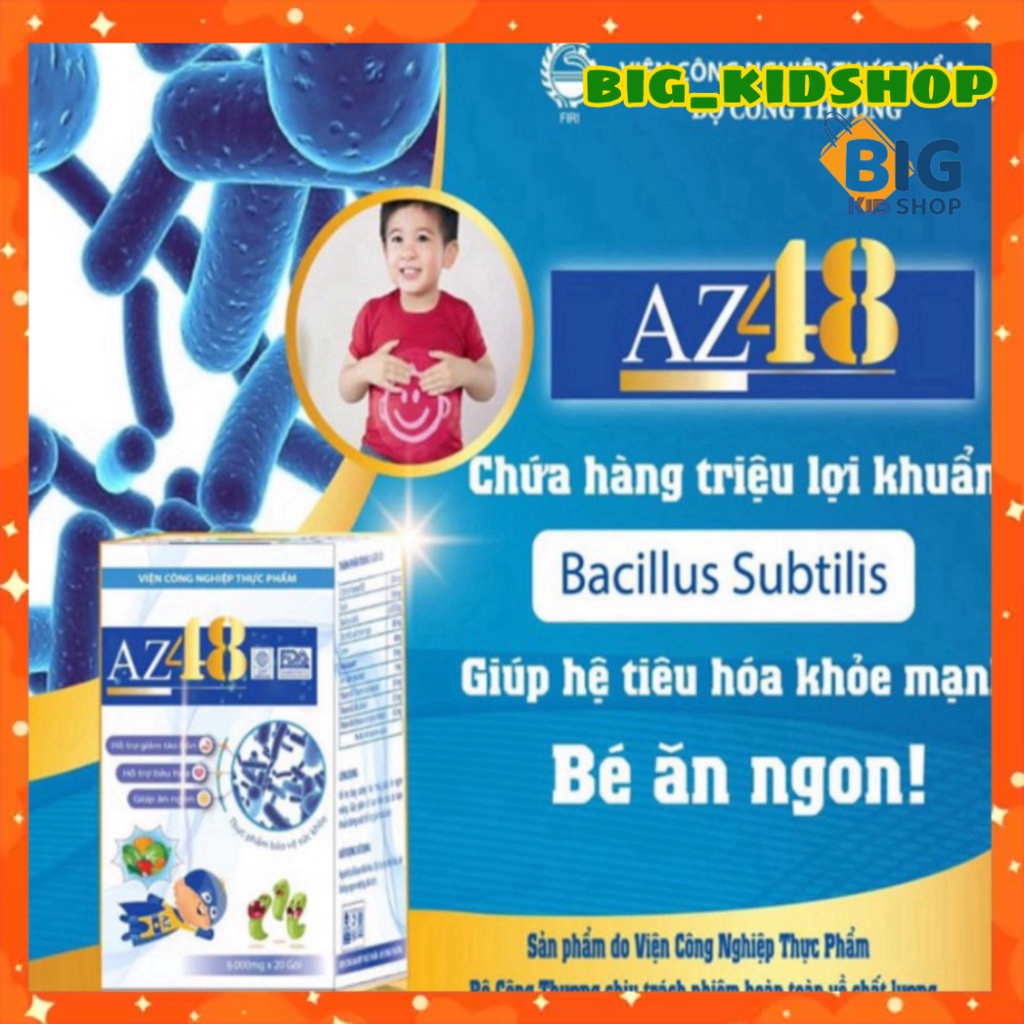 Men AZ48 hộp 20 gói cải thiện táo bón sau 48h- bé ăn ngon