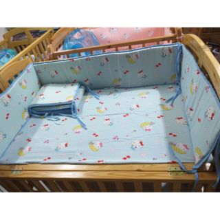 Bộ quây cũi vải lanh tôn cho bé với kích thước 110*70