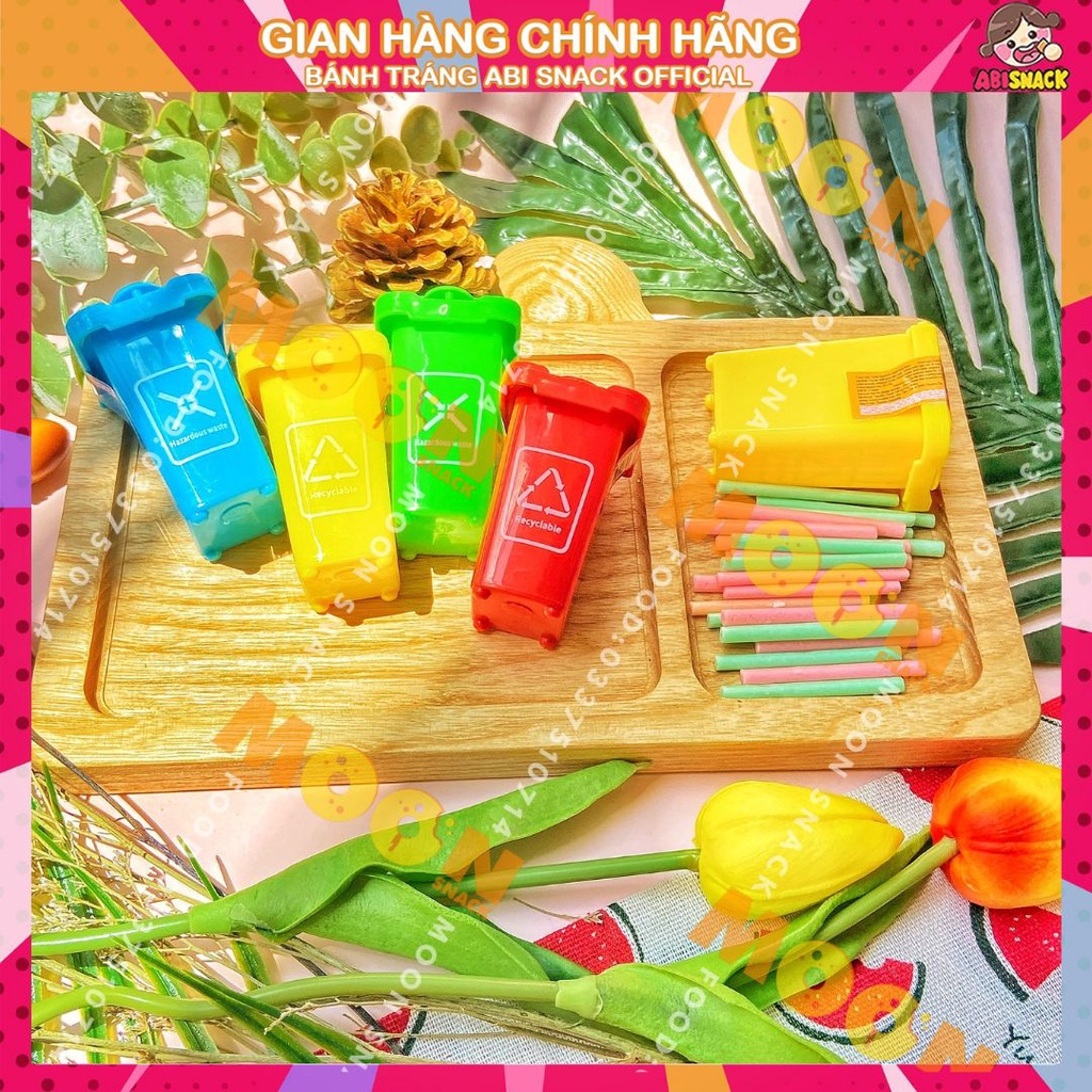 Kẹo tăm lạnh thùng rác loại nhỏ/to độc lạ dễ thương-đồ ăn vặt bánh kẹo