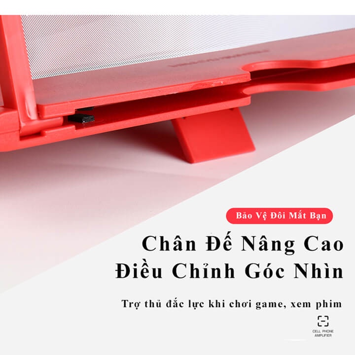 Kính phóng to màn hình điện thoại 12 inch 5D chống lóa mỏi mắt, phóng đại màn hình siêu lớn sắc net hơn hẳn kính 3D 4D