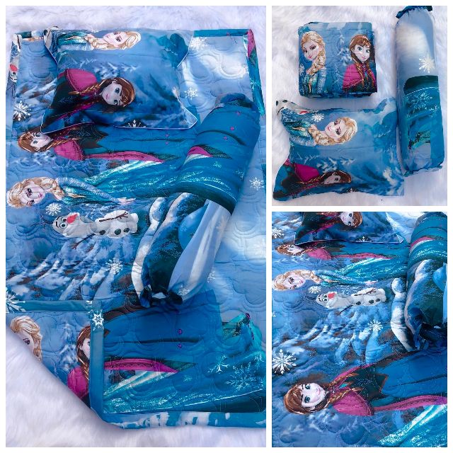 Set mền gối nhà trẻ cho bé - cotton Satin Lụa HQ cho bé