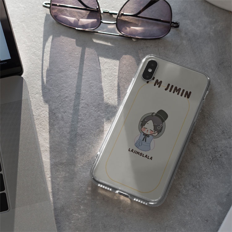 Ốp lưng BTS Jimin chibi cho iPhone 12ProMax iPhone 11 X XsMax Xr iPhone 7 8Plus  BLUBTS0736