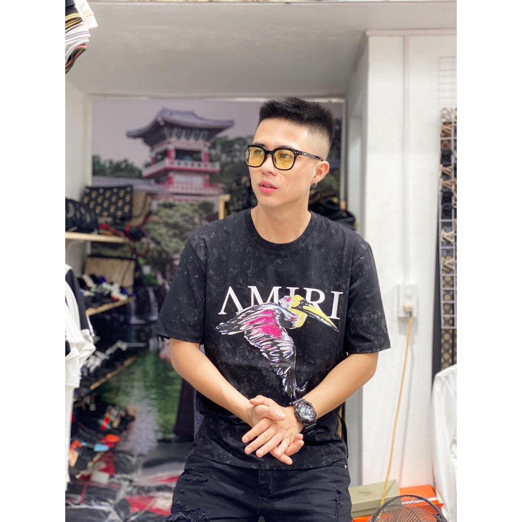 [ FREE SHIP ] Áo Phông Amiri Nam Hình Chim Chấm Loang Trắng | BigBuy360 - bigbuy360.vn