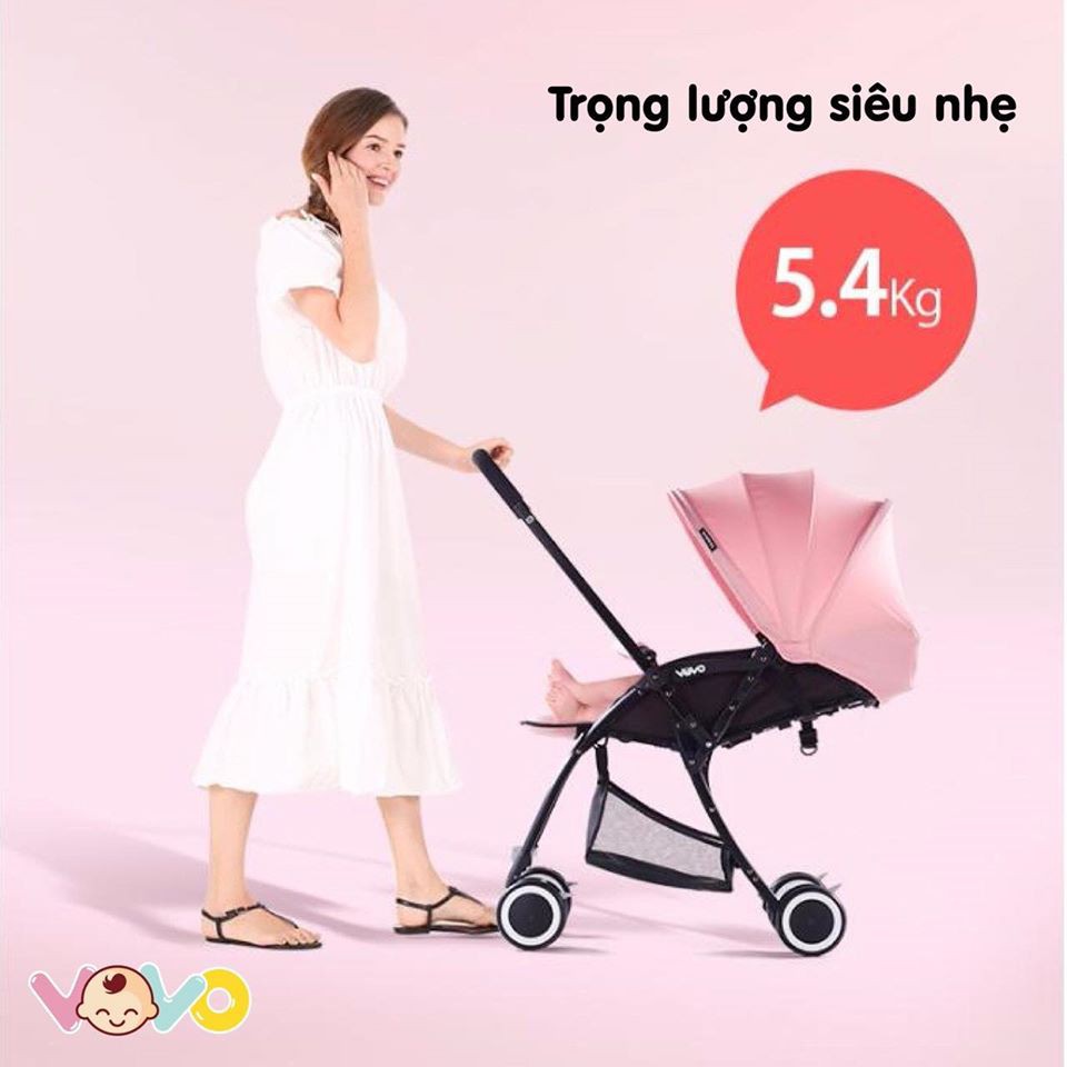 Xe đẩy Vovo 2 chiều 3 tư thế mẫu mới siêu nhẹ