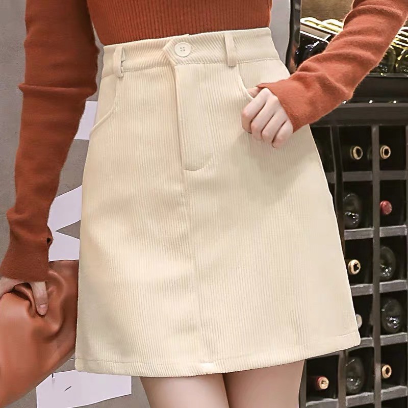 Chân váy chữ A ngắn - có quần lót trong - chất vải nhung tăm cực hợp với mùa Thu - Đông vừa ấp áp lại vừa thời trang | BigBuy360 - bigbuy360.vn