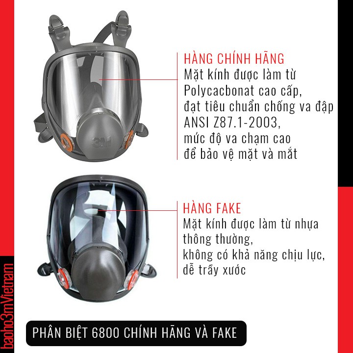 3M 6800 - TRỌN BỘ MẶT NẠ PHÒNG ĐỘC VÀ HÓA CHẤT