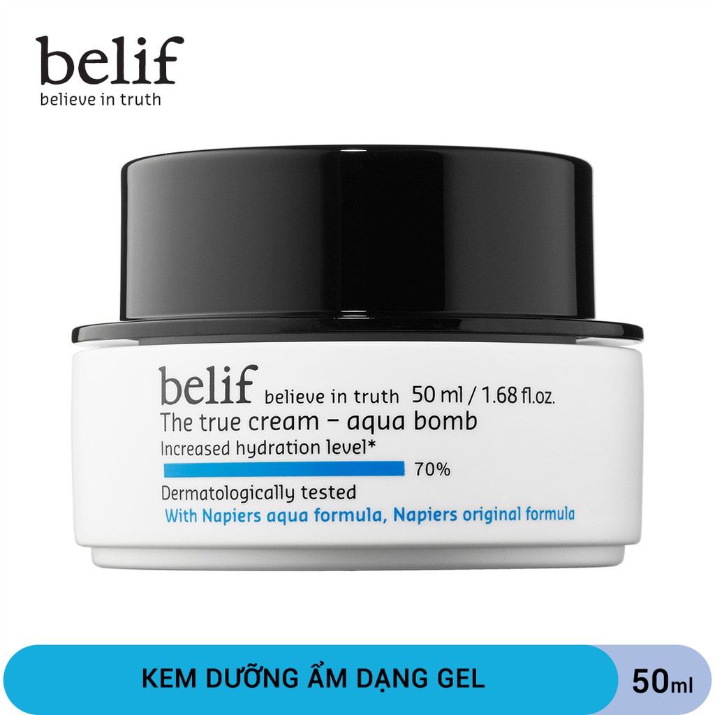 [Mã COSLG5 giảm 10%]Kem cấp ẩm tức thì dạng gel Belif The True Cream Aqua Bomb 50ml