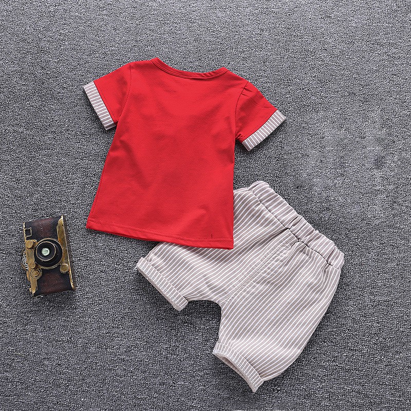 Set Đồ Mùa Hè Gồm Áo Thun Cotton In Họa Tiết Hoạt Hình Dễ Thương Cho Bé Trai