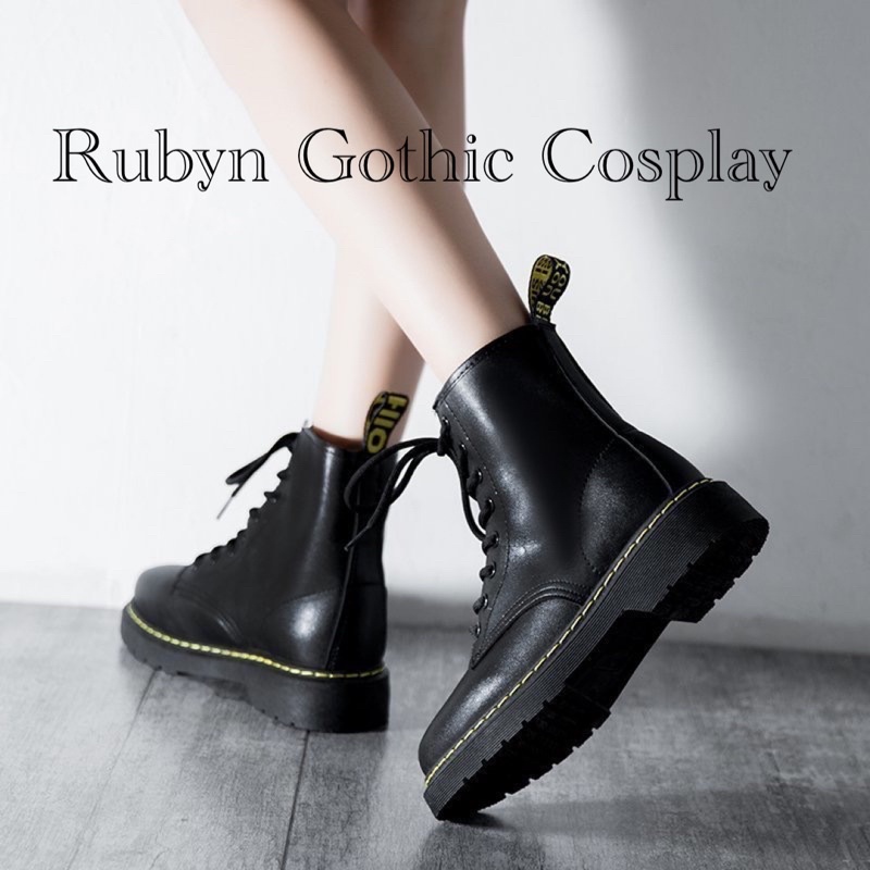 [CÓ SẴN] 🍁 Giày Boots Chiến Binh Dr cổ lửng 2 màu trắng, đen | BigBuy360 - bigbuy360.vn