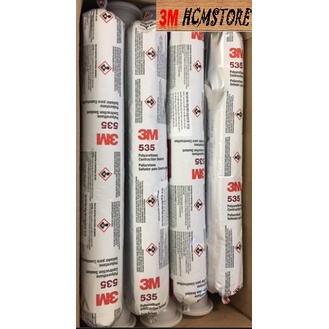 COMBO 5 cây 3M 535 keo màu XÁM TRẮNG (có kèm vòi trộn) - Silicon (sealant) trám trét loại xúc xích 600 ml