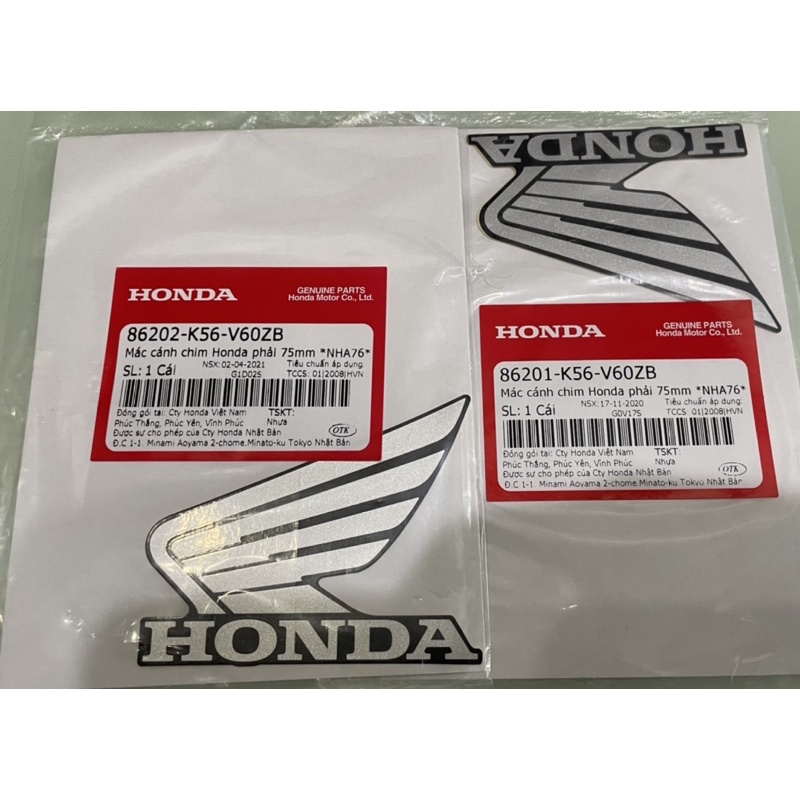 TEM CÁNH CHIM 75mm HONDA chính hãng honda (giá 1 đôi)