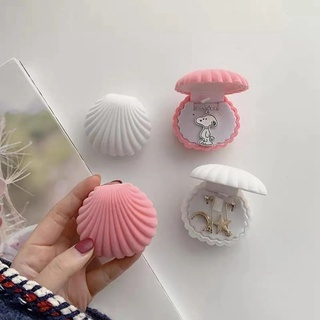 Hộp Đựng Trang Sức Hình Vỏ Sò Hộp Đựng Bông Tai Hộp Đựng Vòng Cổ Nhẫn Trang Sức (MÀU NGẪU NHIÊN)