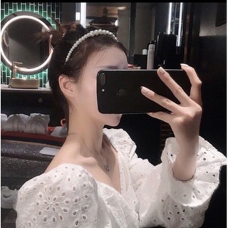 Băng đô ngọc trai hạt to
