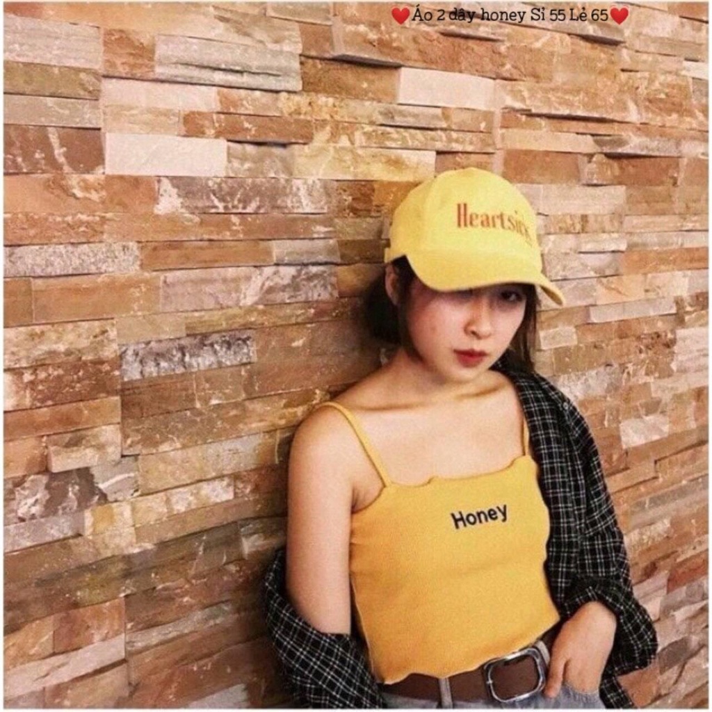 Áo hai dây thêu Honey thời trang nữ ulzzang