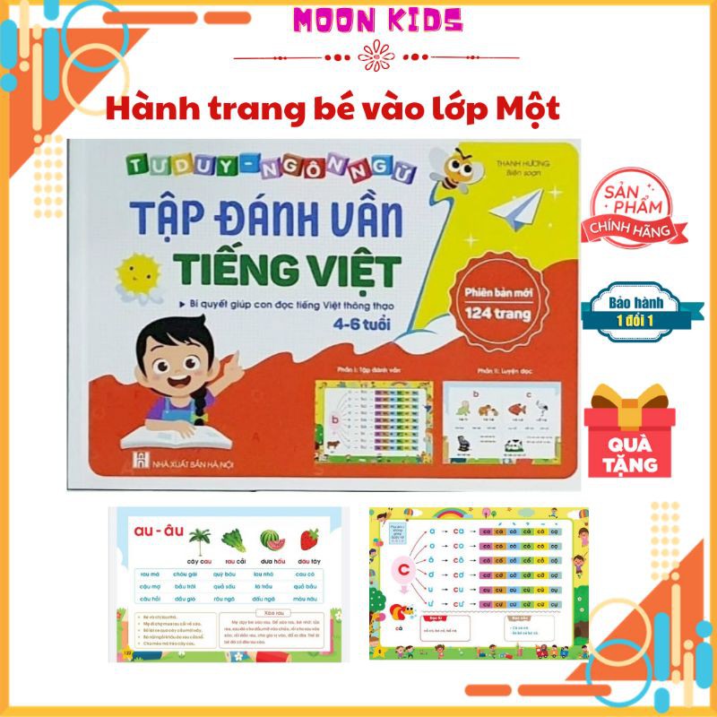 Tập Đánh Vần Tiếng Việt  Mẫu Mới ❤️[ TRỢ GIÁ]❤️Cho Bé 4-6 TUỔI