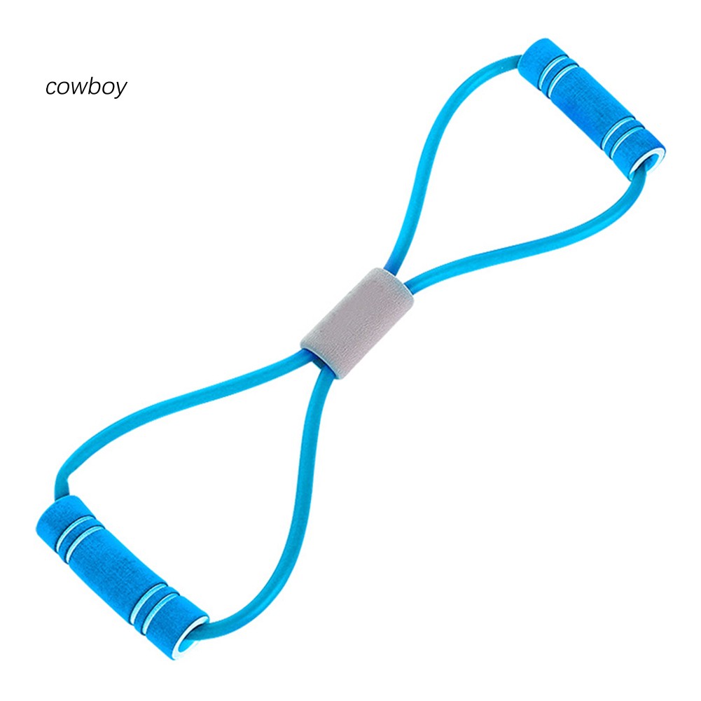 COW_8-Shape Gym Workout Yoga Exercise Resistance Rope Loop Bands Train Fitness Tool