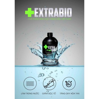 vi sinh extra bio 250ml trong nước bể cá